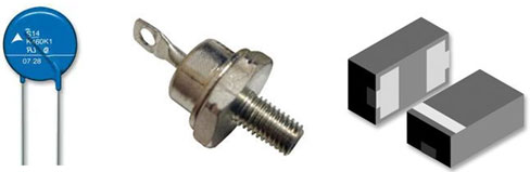 Figure 1: MOV, Zener Diode, and TVS diode (voltage transient suppressor) 2492990-mov-zender-tvs-diode.jpg