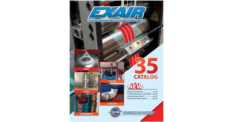 EXAIR’s New Catalog 35 Features New Products, Standards and Information to Solve Manufacturing Problems