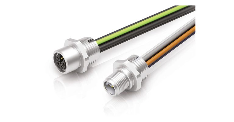 binder: M12 Power Series 824 and 823 Connectors for Voltage and Power Transmission