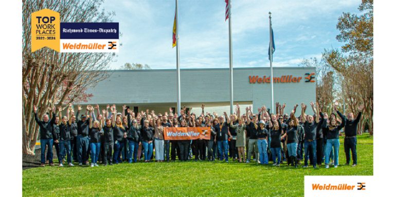 Richmond Times-Dispatch Names Weidmuller USA to Top Workplaces 2024 for Third Consecutive Year